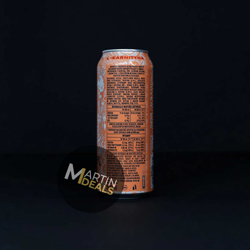 Monster Energy Drink - Ultra Peachy Keen Zero 500ml